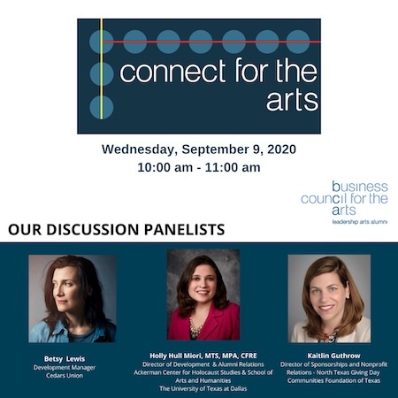 Connect for the Arts Fundraising Forum Sept. 9th
