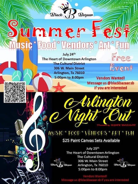 Summer Fest July 24 / Arlington Night Out July 25 – call for artists